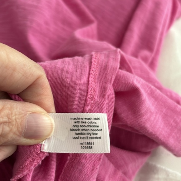 Lane Bryant Pink Sleeveless Top w/Crochet Neckline. 100% Cotton. Size 14/16. - Picture 7 of 9